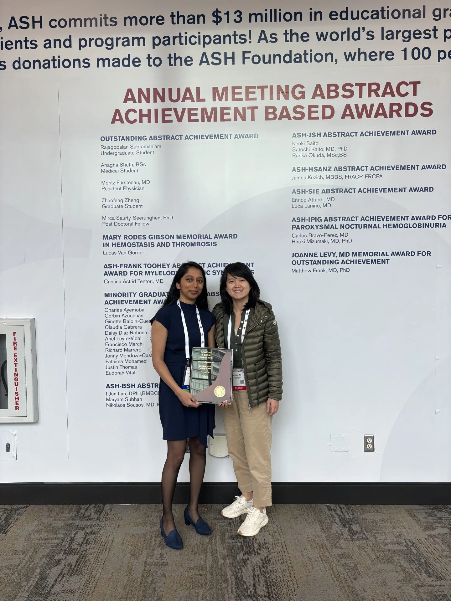 12/2023 - Mirca received the award for highest ranking abstract among post doctoral fellows at the 2023 American Society of Hematology (ASH) Conference. Congratulations, Mirca!